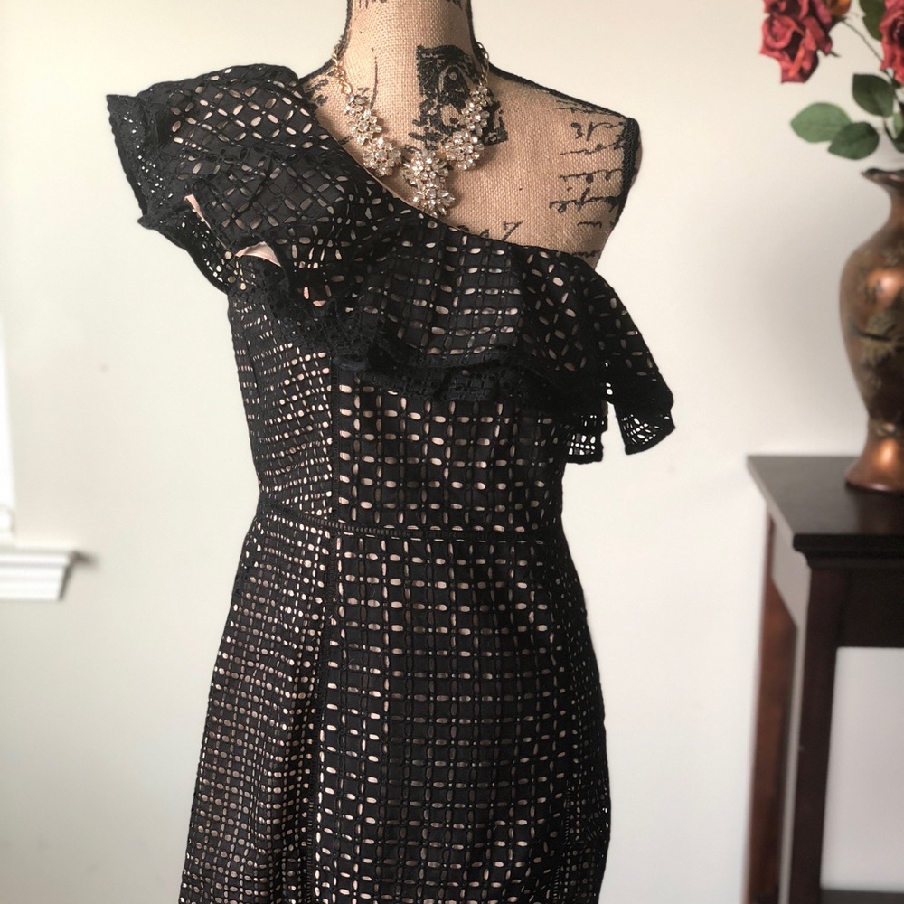 JCREW  One-shoulder dress in eyelet
